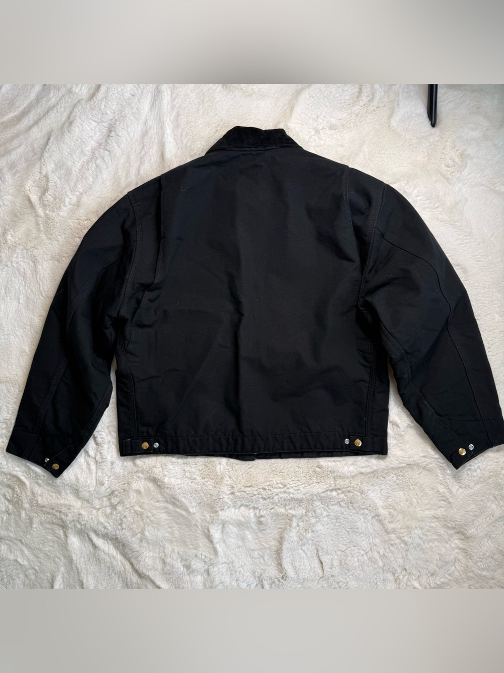Vintage Carhartt J001 BLK Detroit Jacket Blanket Lined USA – Size XL Regular EUC - Picture 9 of 11
